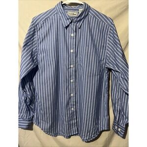 LL Bean Ladies Long Sleeve Button Up Size 10